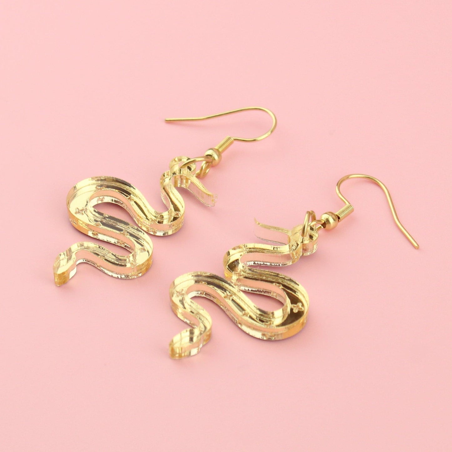 There's a Snake in My Boot Gold Earrings