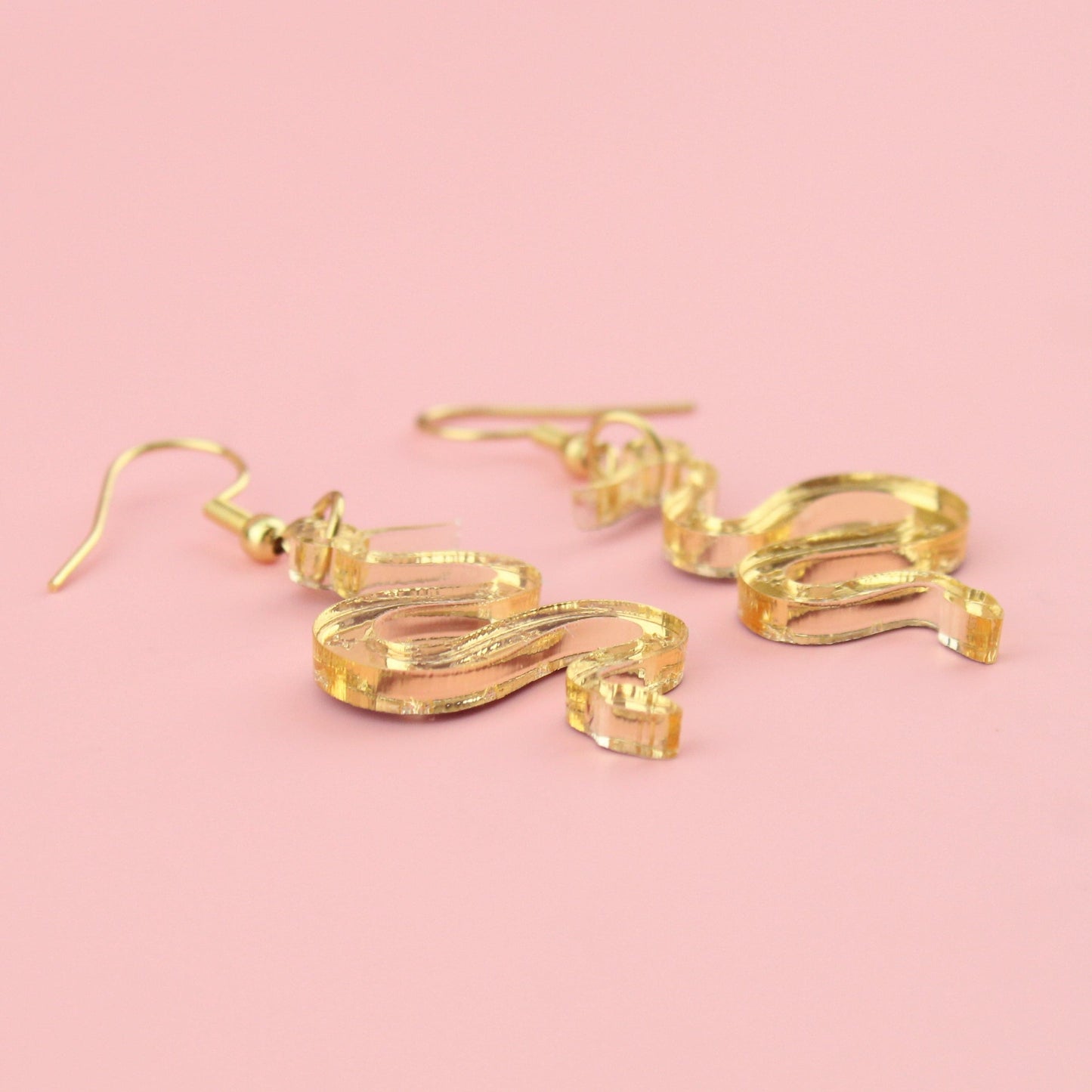 There's a Snake in My Boot Gold Earrings