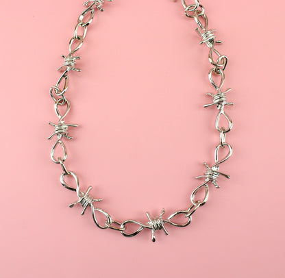 Thick Barbed Wire Necklace