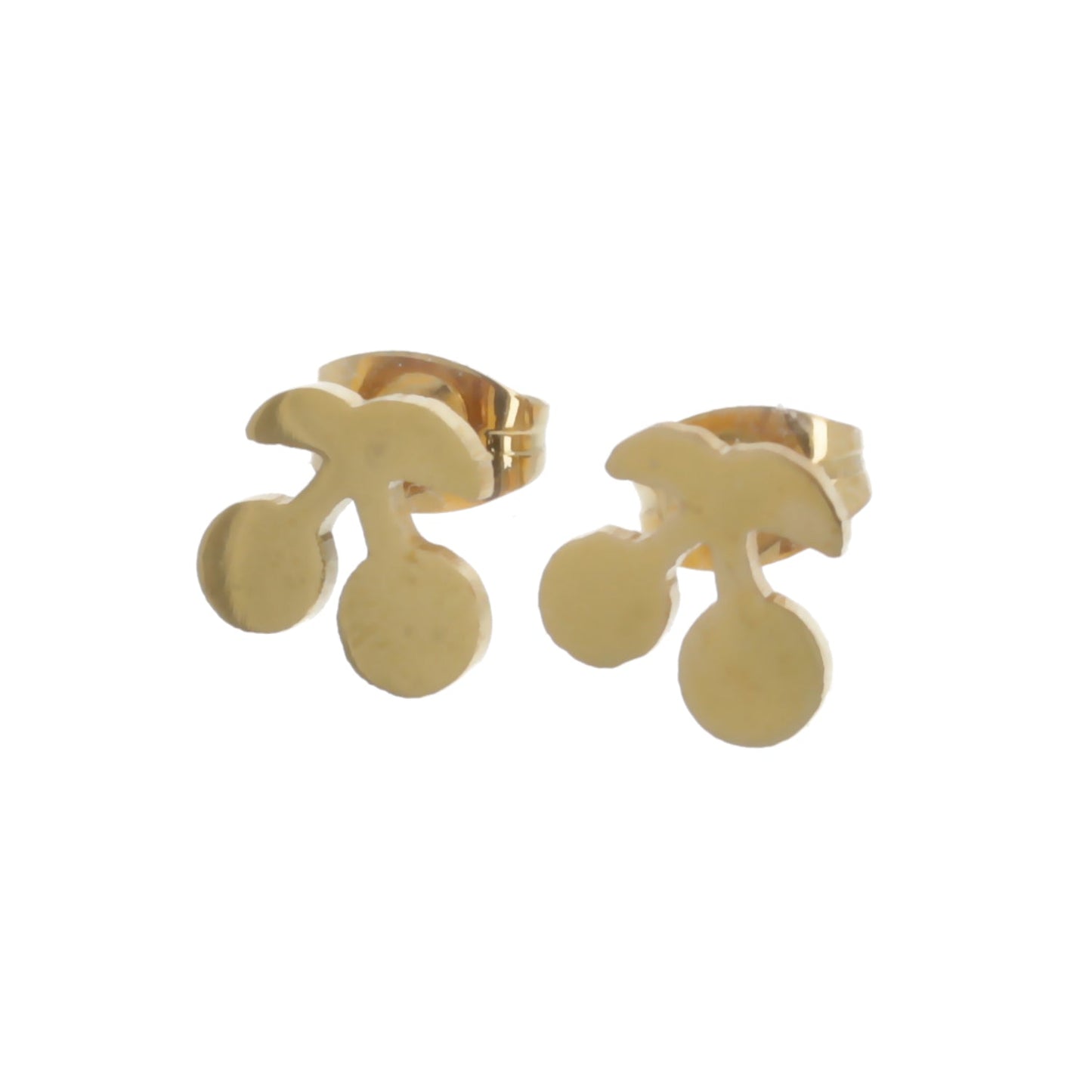 Tiny Cherry Stud Earrings (Gold Plated)