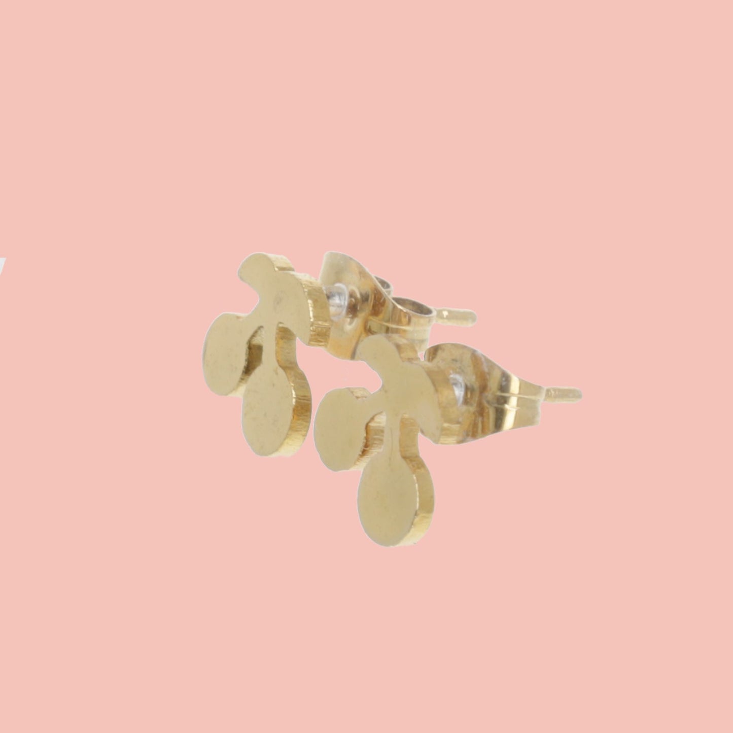 Tiny Cherry Stud Earrings (Gold Plated)