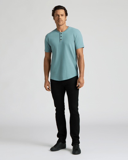 Heavyweight Curved Hem Henley 3-Pack