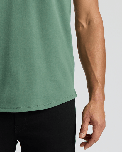 Neo Fern Heavyweight Curved Hem Henley