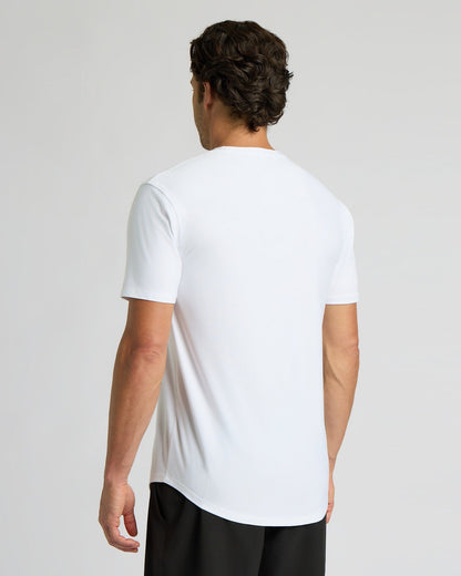 All White Active Curved Hem Crew 6-Pack