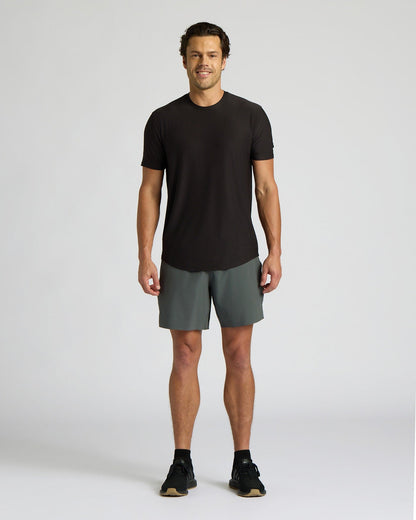 All Black Active Curved Hem Crew 6-Pack