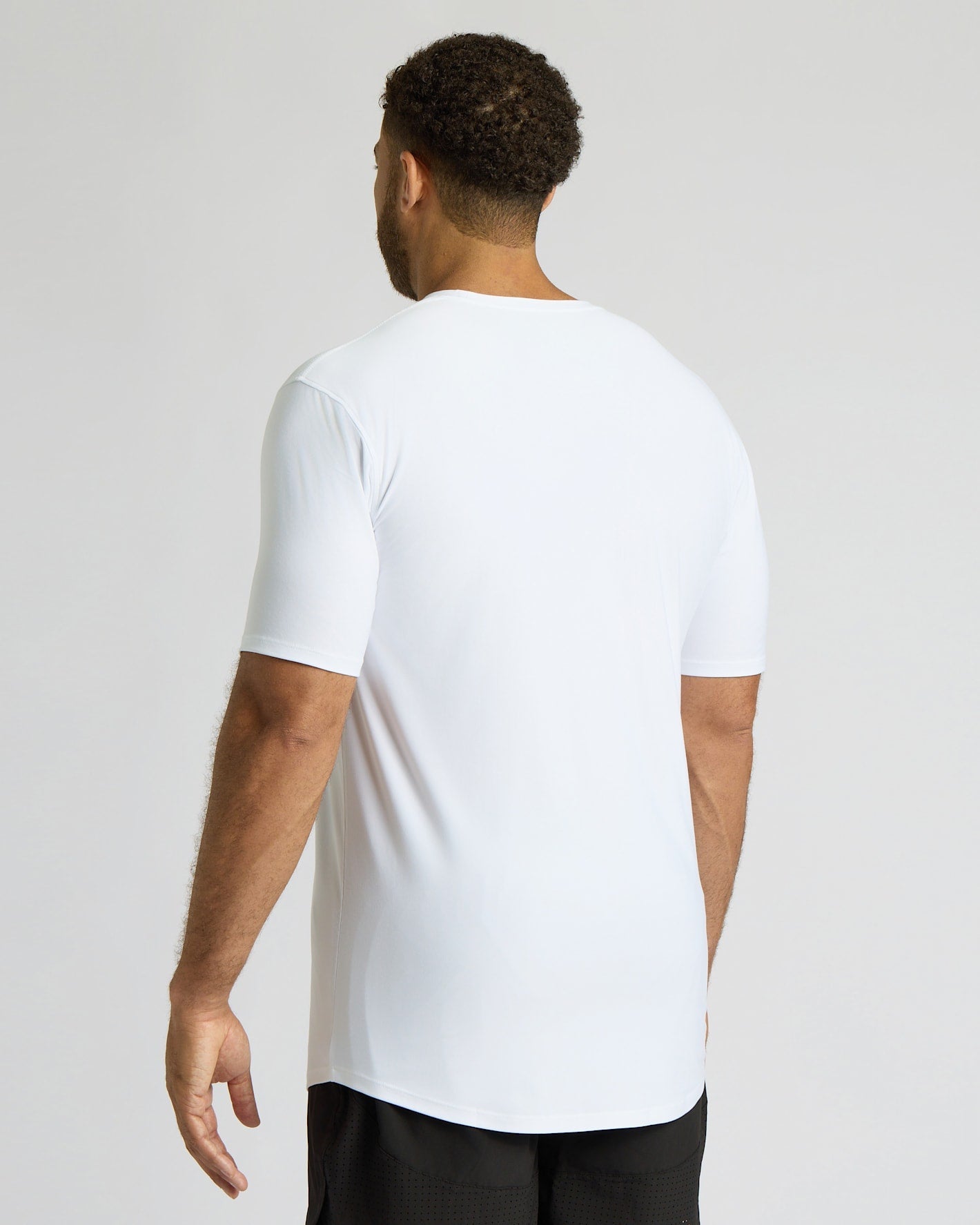 All White Tall Active Curved Hem Crew 3-Pack