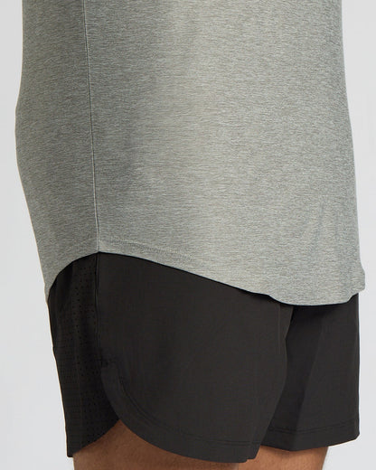 Heather Gray Tall Active Curved Hem Crew