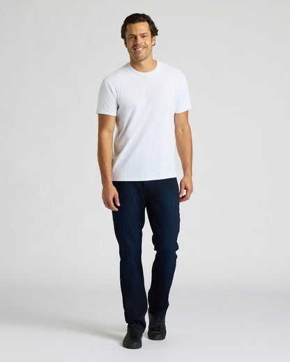 White Short Classic Crew Neck
