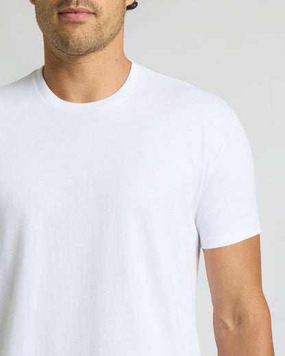 All White Short Classic Crew Neck 6-Pack