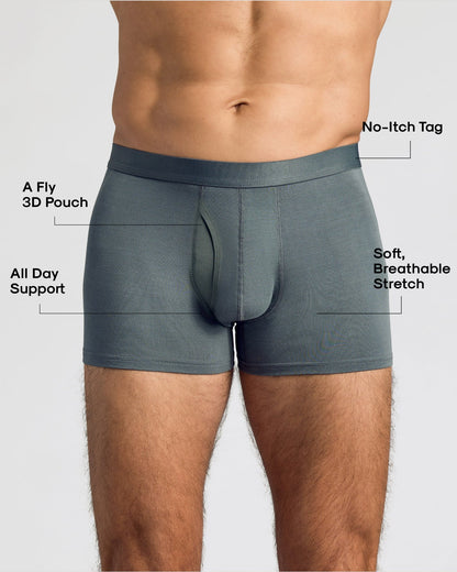 Carbon Boxer Trunks W/ Fly 12-Pack
