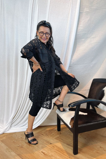 Black Lace Shacket - SALE