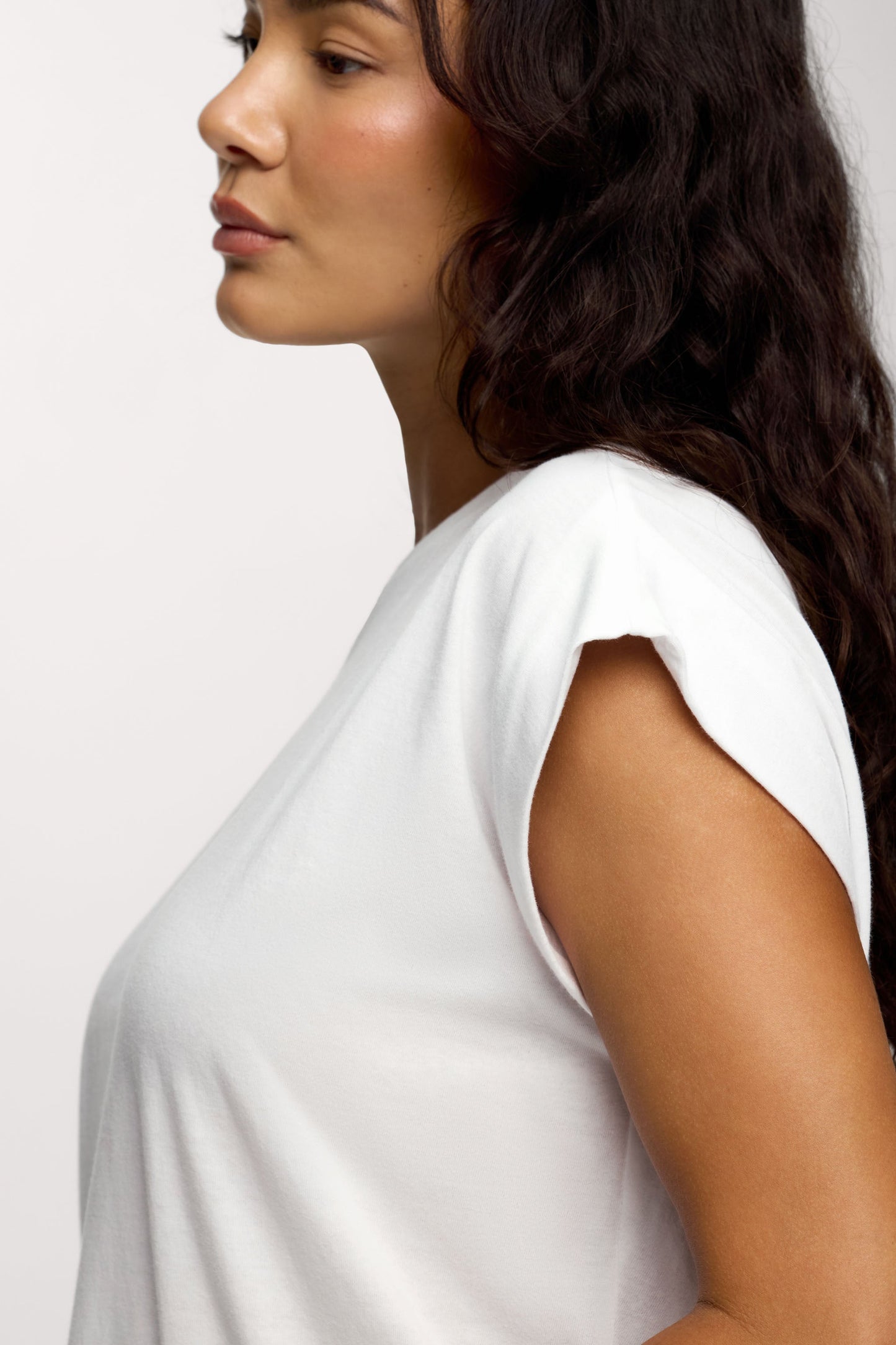 Soft Cotton Muscle Tee | White