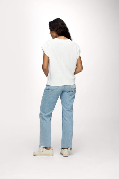 Soft Cotton Muscle Tee | White