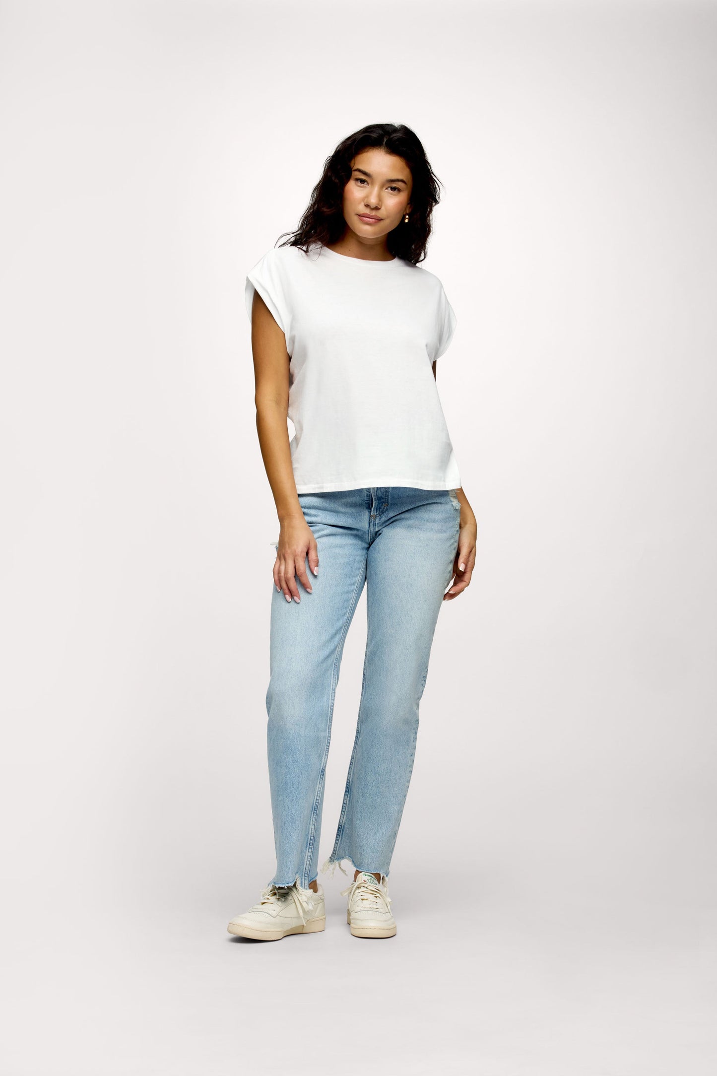 Soft Cotton Muscle Tee | White