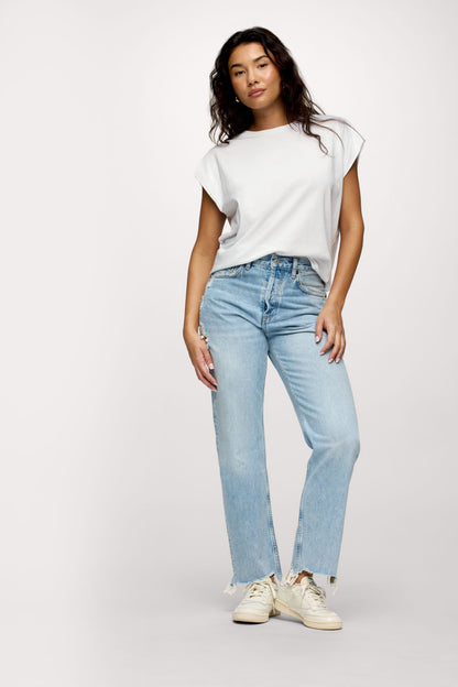 Soft Cotton Muscle Tee | White