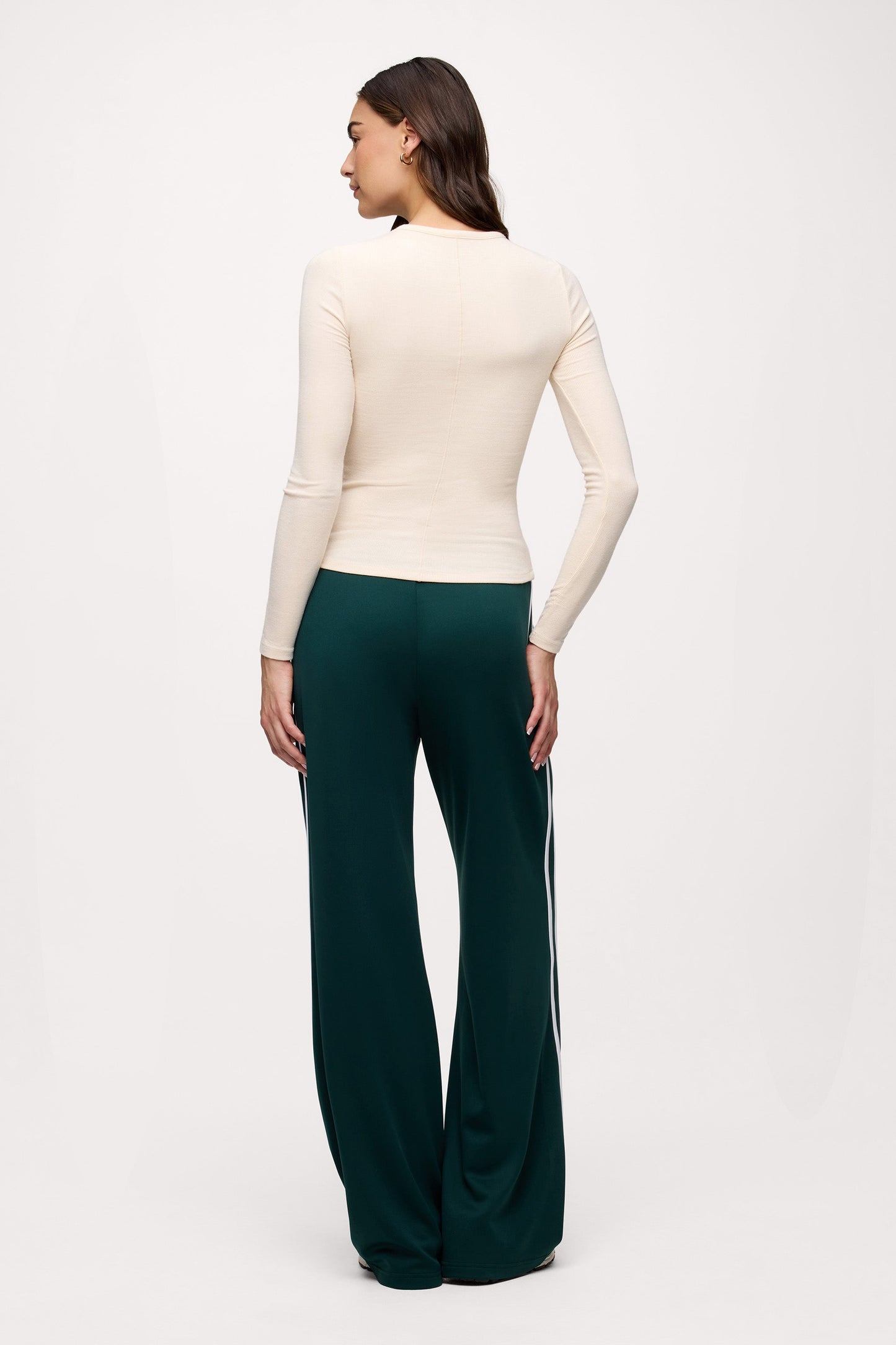 Slinky Rib Long Sleeve Shirt | Bone