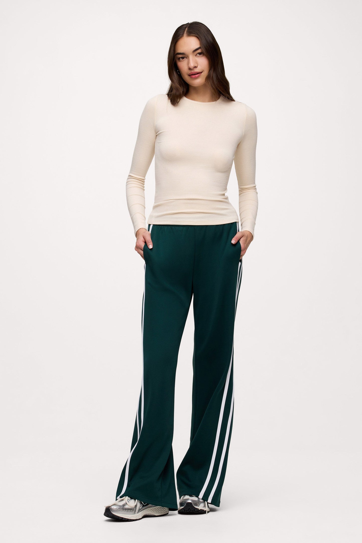 Slinky Rib Long Sleeve Shirt | Bone