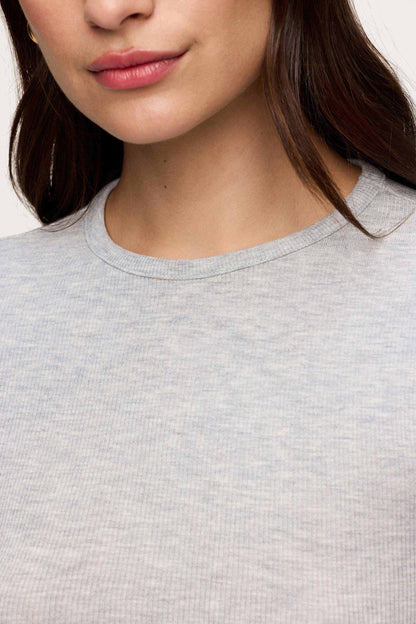 Slinky Rib Long Sleeve Shirt | Heather Grey