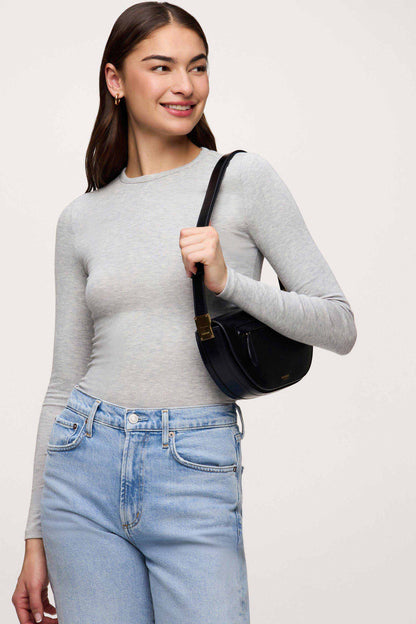Slinky Rib Long Sleeve Shirt | Heather Grey