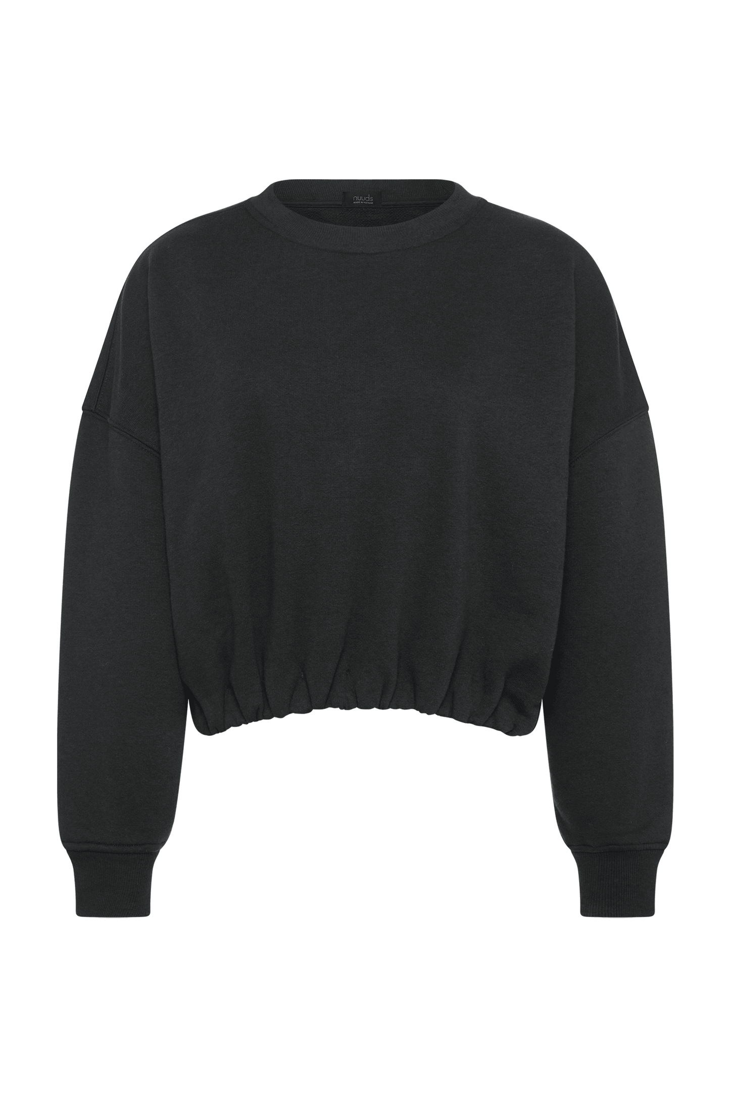 Vintage Fleece Cinch Waist Sweatshirt | Black