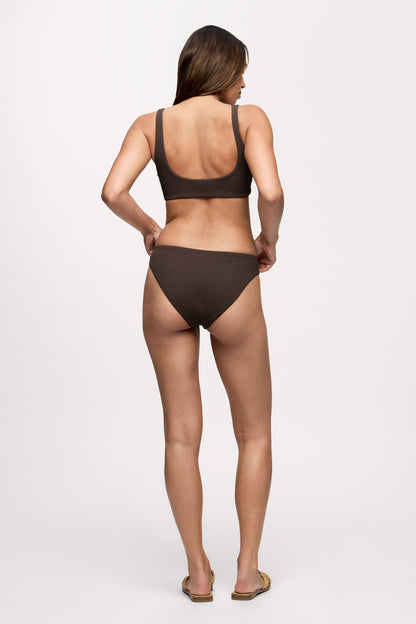 Low Waist Bikini Bottom | Crispy Espresso