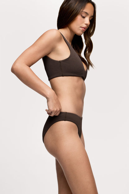 Low Waist Bikini Bottom | Crispy Espresso