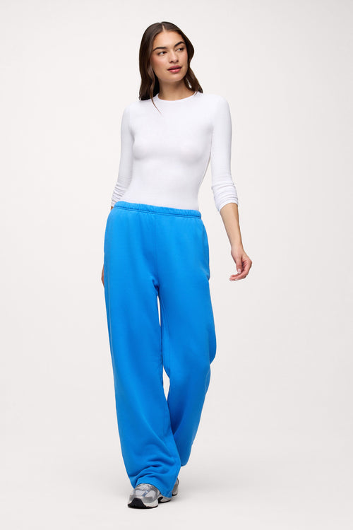 Core Fleece Wide Leg Sweatpant | Cobalt