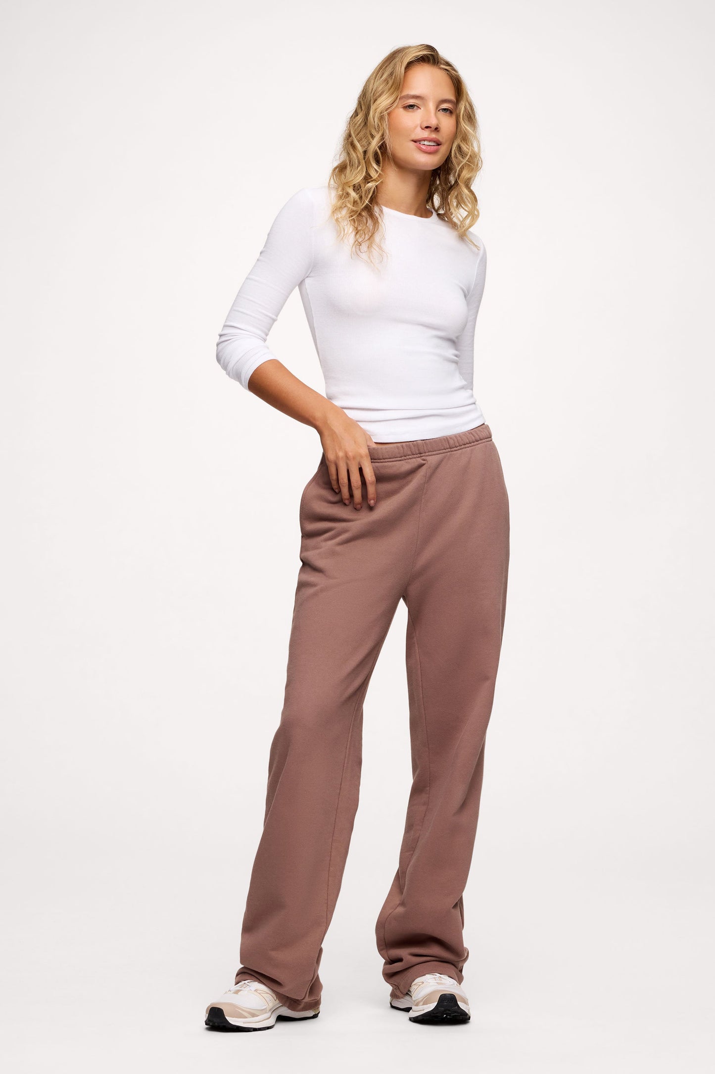 Core Fleece Wide Leg Sweatpant | Cocoa
