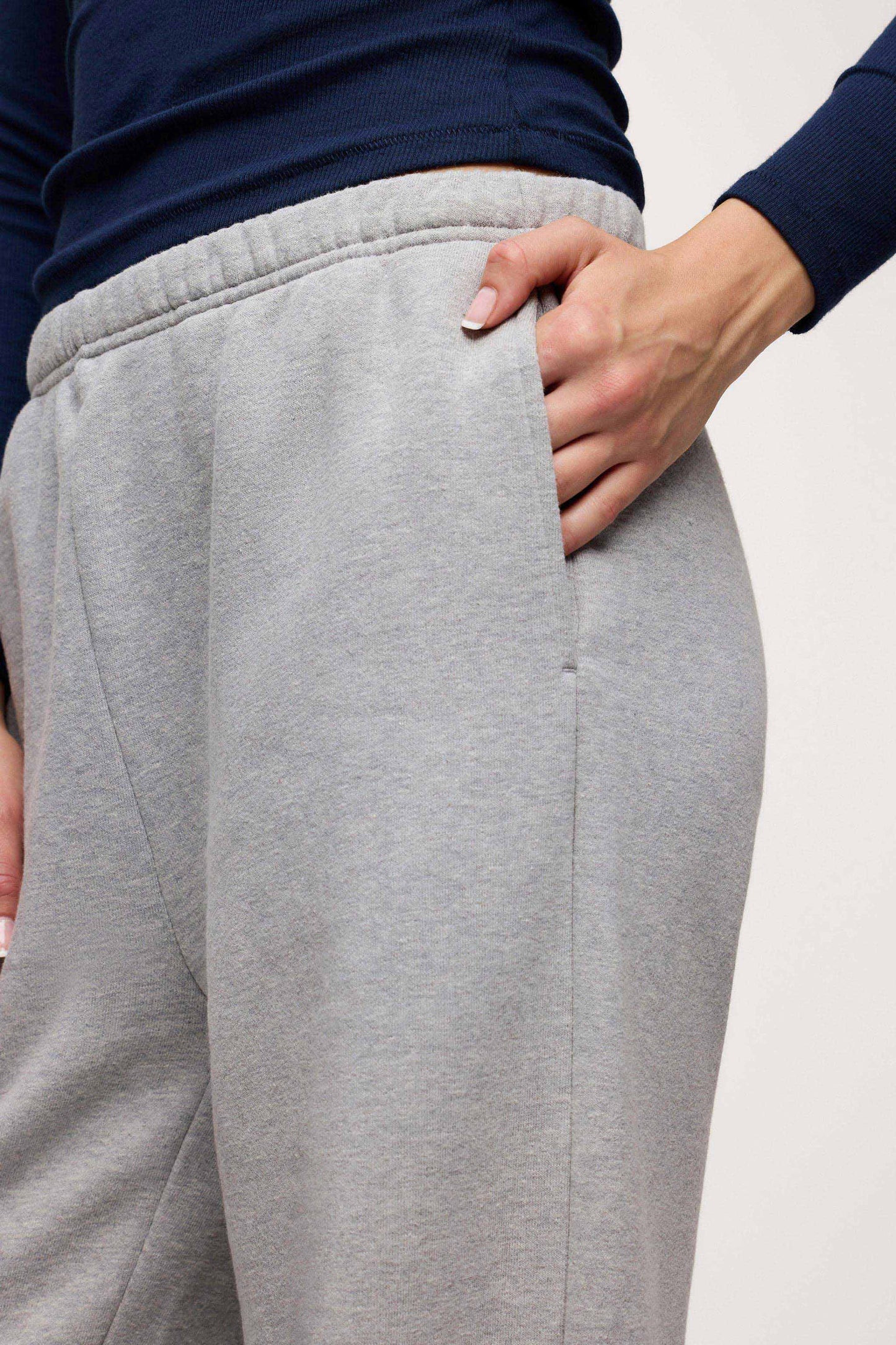 Core Fleece Wide Leg Sweatpant | Heather Grey