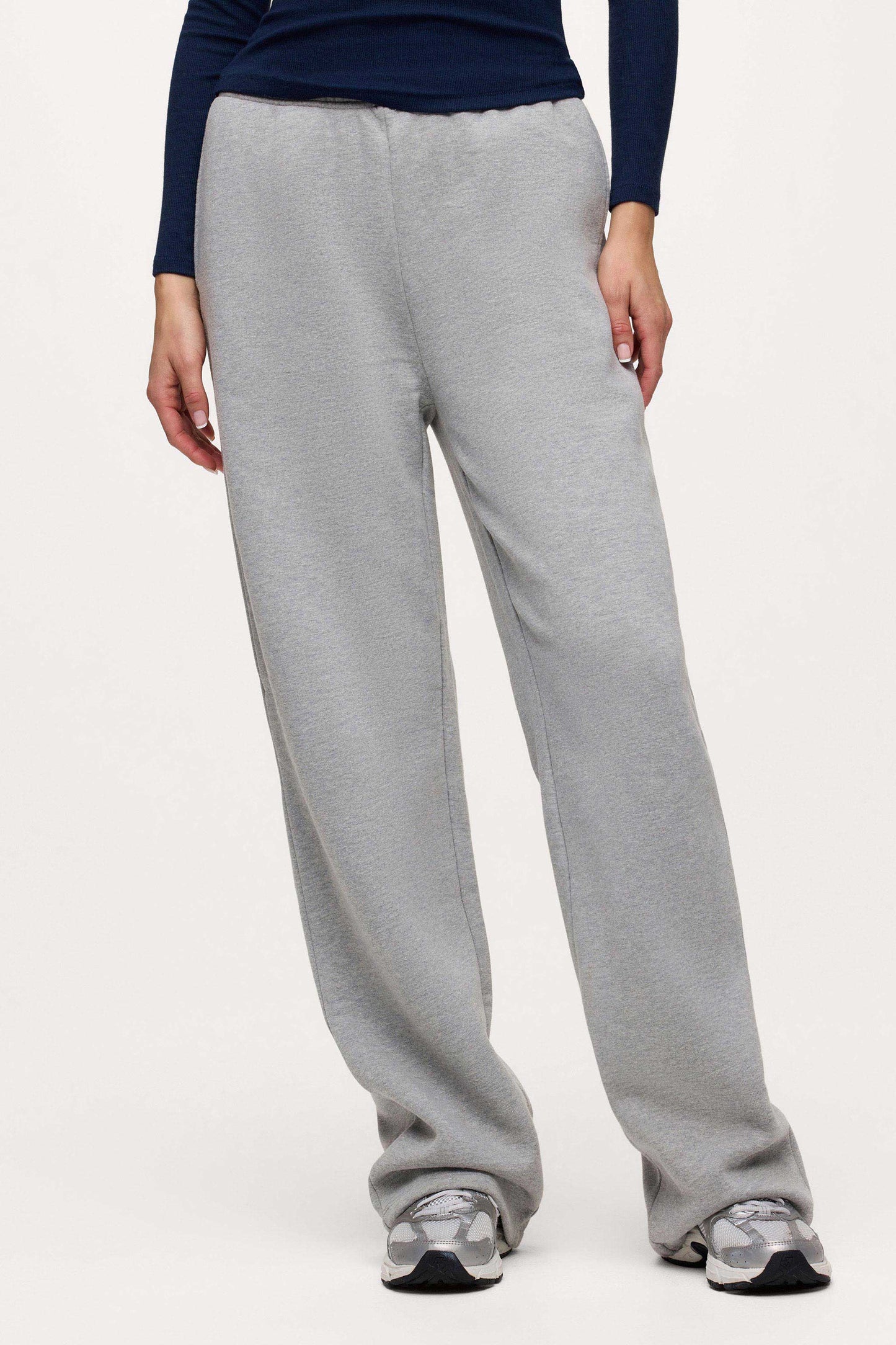 Core Fleece Wide Leg Sweatpant | Heather Grey