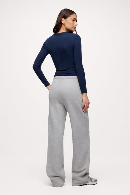 Core Fleece Wide Leg Sweatpant | Heather Grey