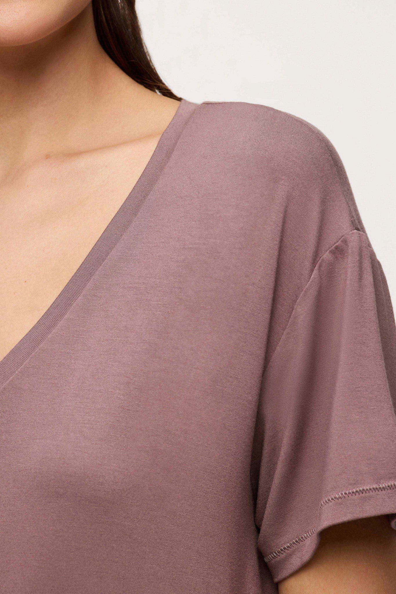 V-Neck Pajama Tee | Cocoa