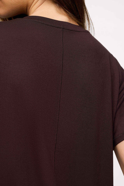 V-Neck Pajama Tee | Espresso