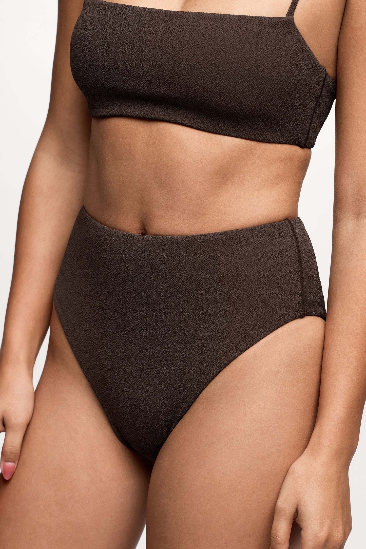 High Waist Bikini Bottom | Crispy Espresso