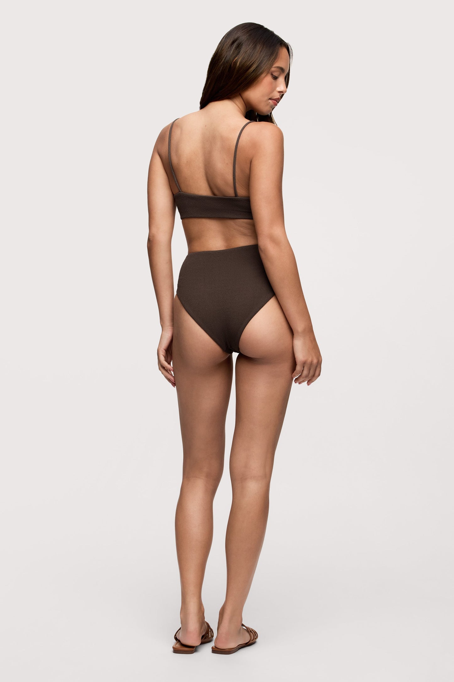 High Waist Bikini Bottom | Crispy Espresso