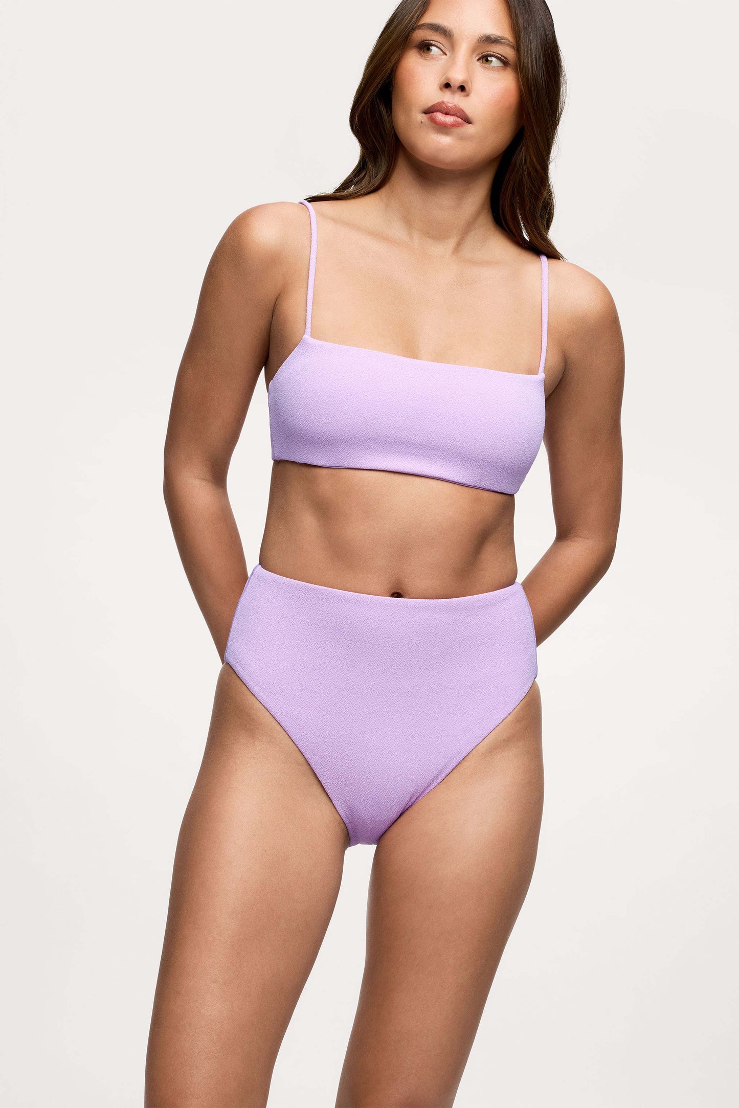 High Waist Bikini Bottom | Crispy Orchid