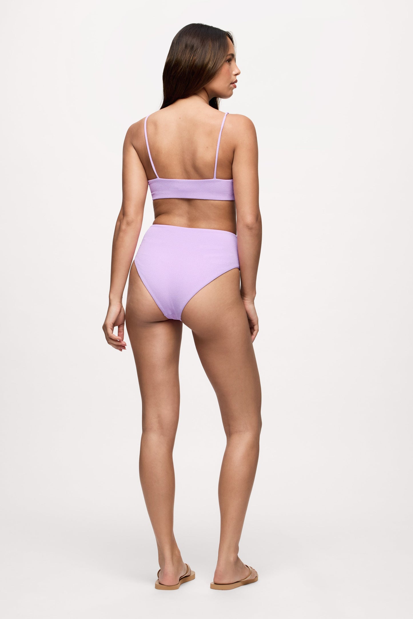 High Waist Bikini Bottom | Crispy Orchid