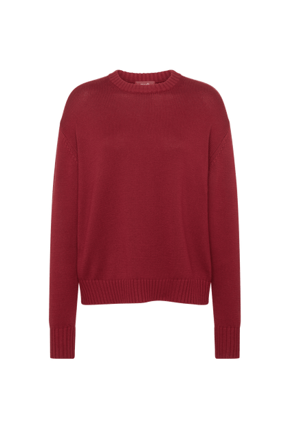 Cotton Crew Sweater | Scarlet