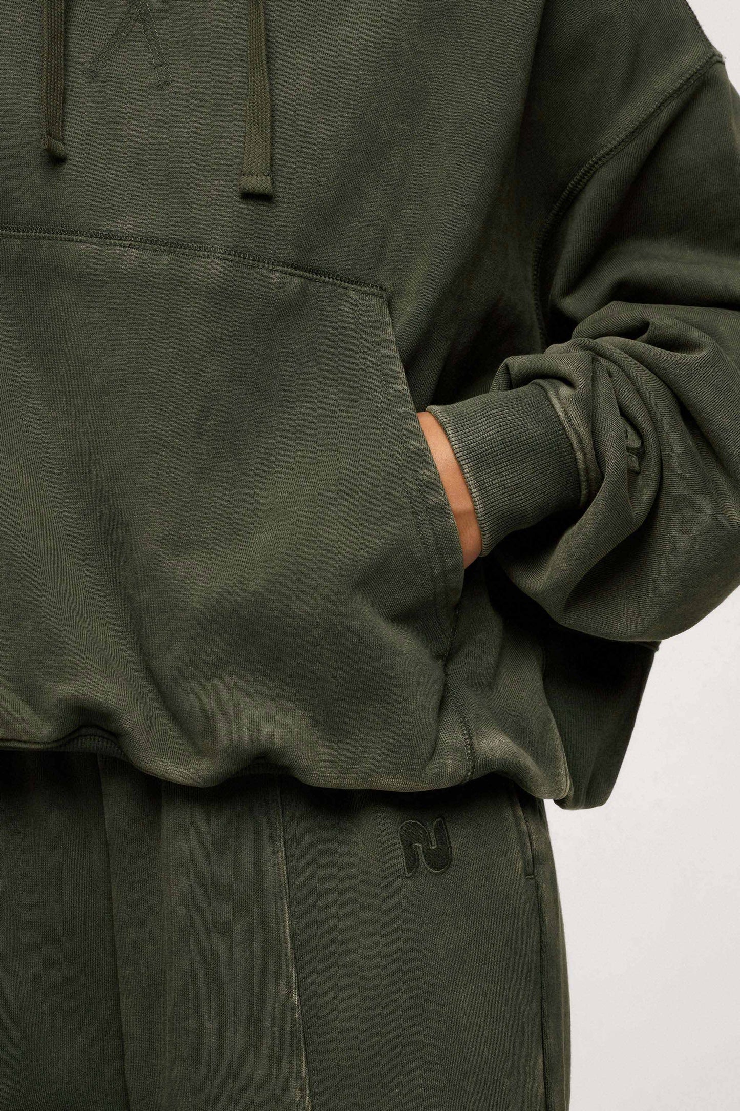 Vintage Washed Hoodie | Darkest Olive