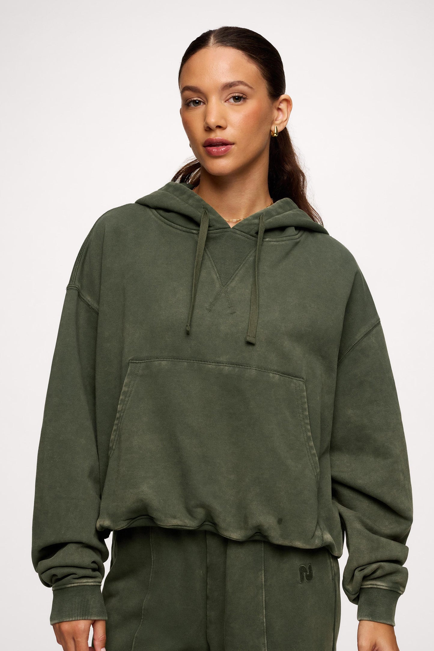 Vintage Washed Hoodie | Darkest Olive