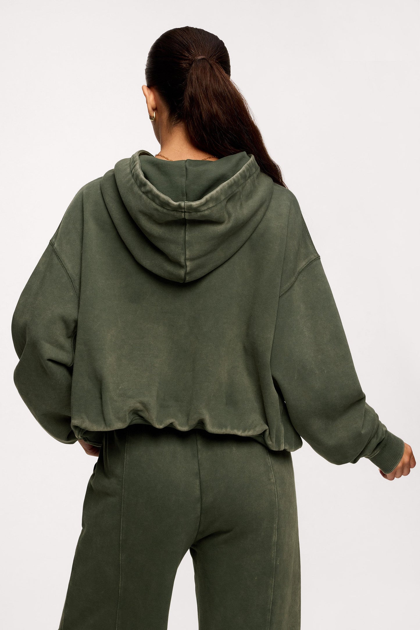 Vintage Washed Hoodie | Darkest Olive
