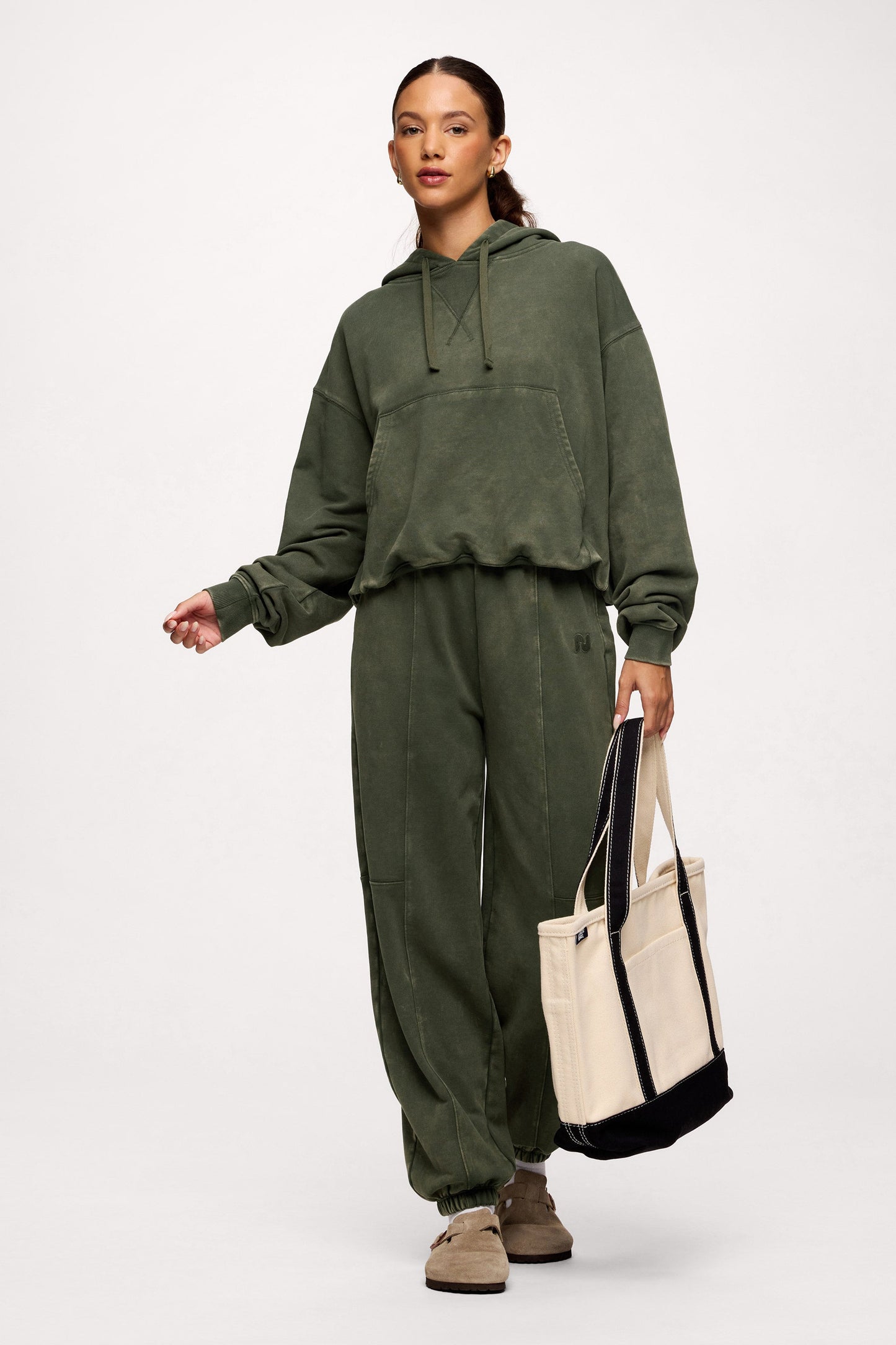 Vintage Washed Hoodie | Darkest Olive