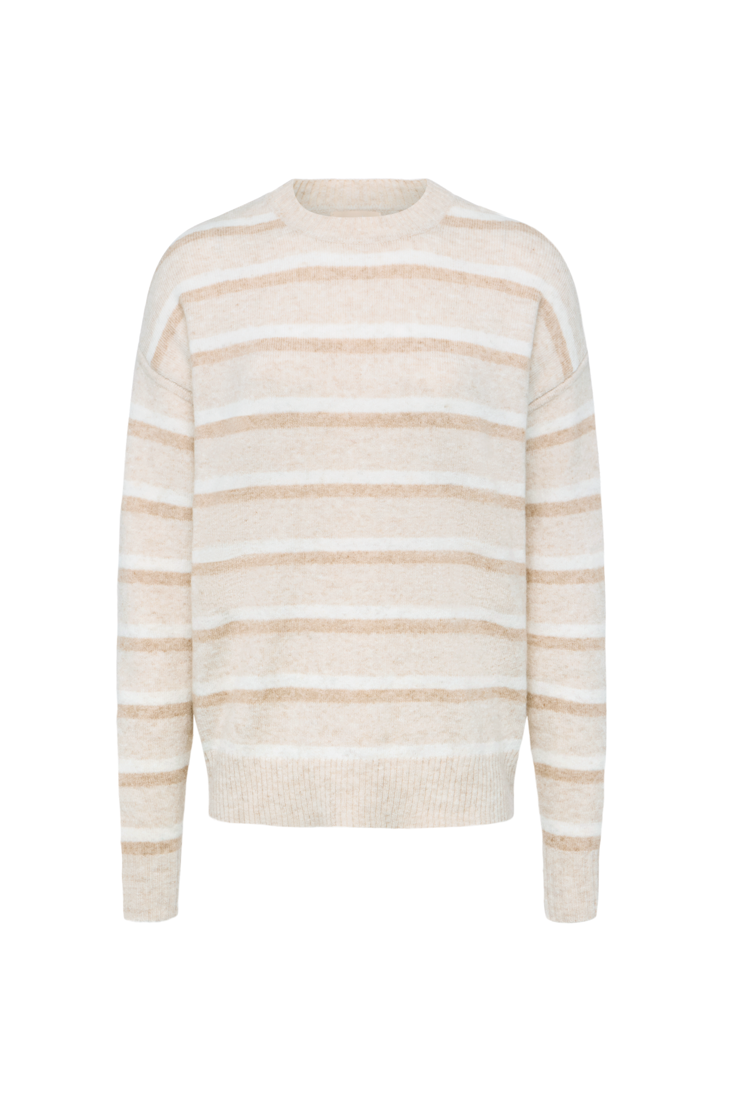 Cozy Knit Stripe Sweater | Oat Stripe