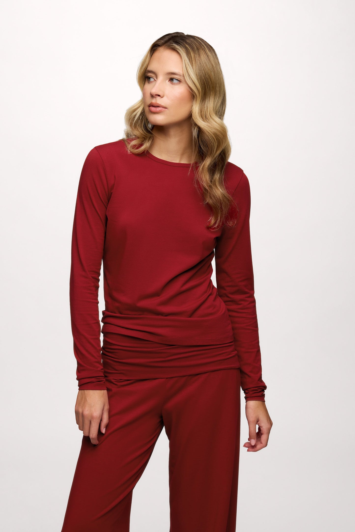 Slinky Jersey Lounge Set | Scarlet