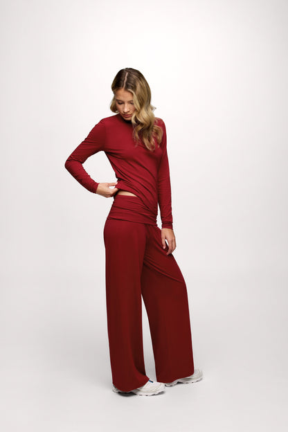 Slinky Jersey Lounge Set | Scarlet
