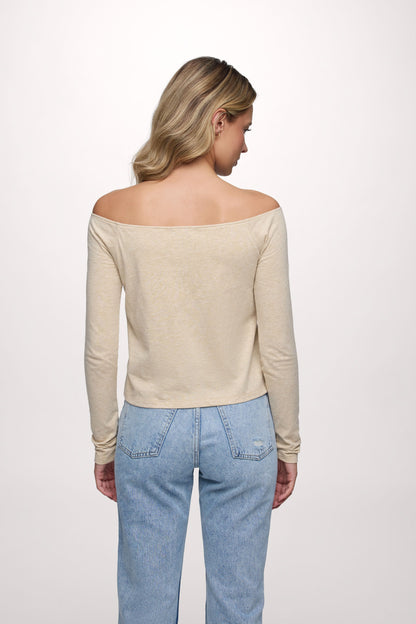 Ease Long Sleeve Top | Heather Oat