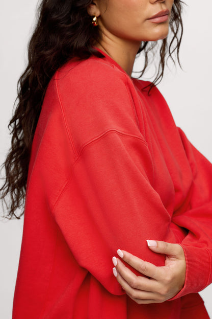 French Terry Classic Crewneck | Cayenne