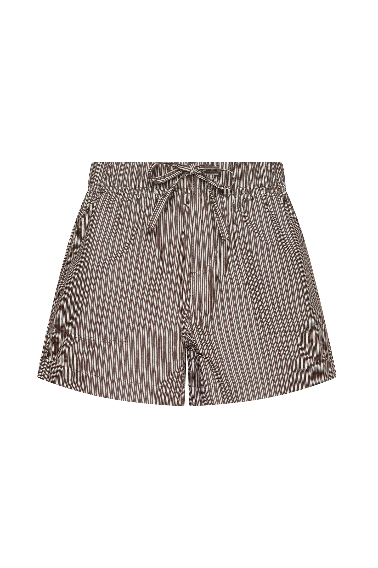 Poplin Short | Espresso Stripe