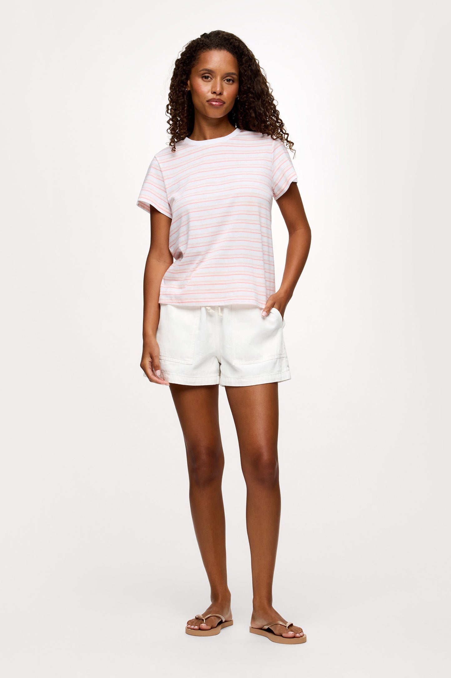 Perfect Tee | Blush Stripe