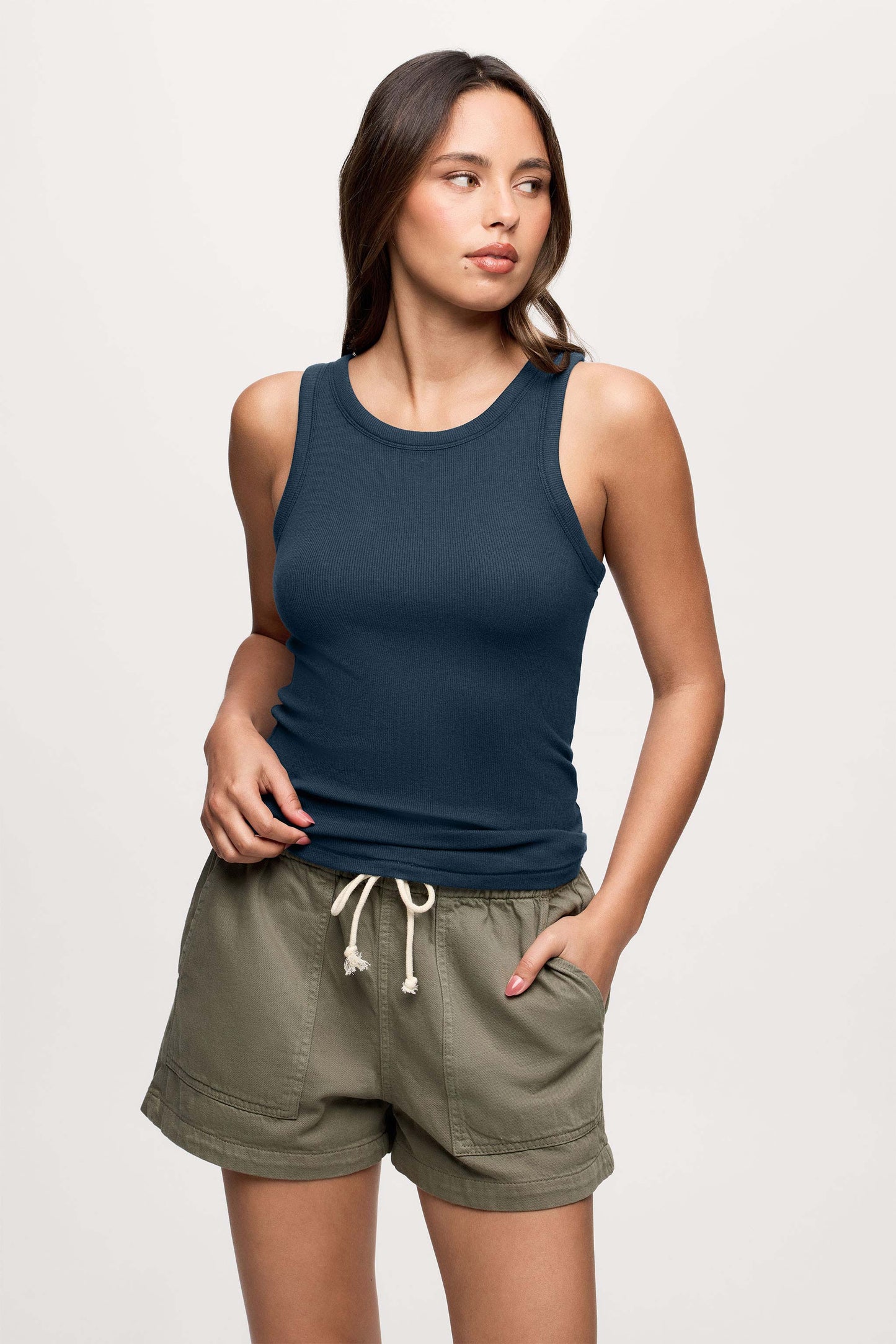 Slinky Rib Tank | Navy